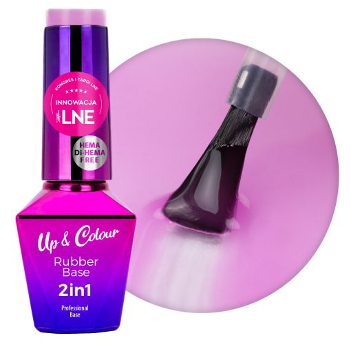 Base Rubber 2in1 UP&COLOR -Light Purple 10ml Molly Lac