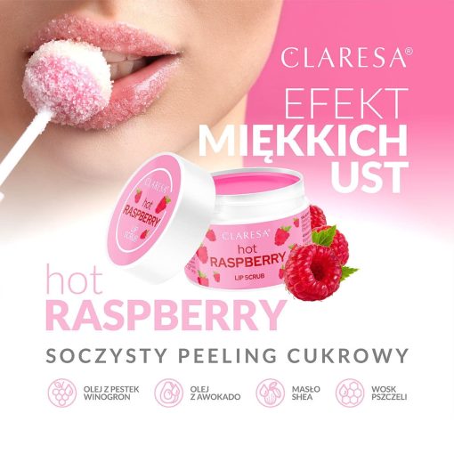 CLARESA - SCRUB LABBRA 01 - HOT RASPBERRY 15gr - immagine 2