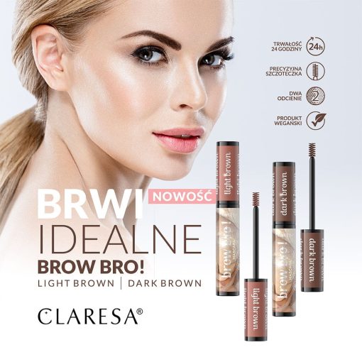 CLARESA - BROW BRO - 02 DARK - MASCARA SOPRACCIGLIA - immagine 3