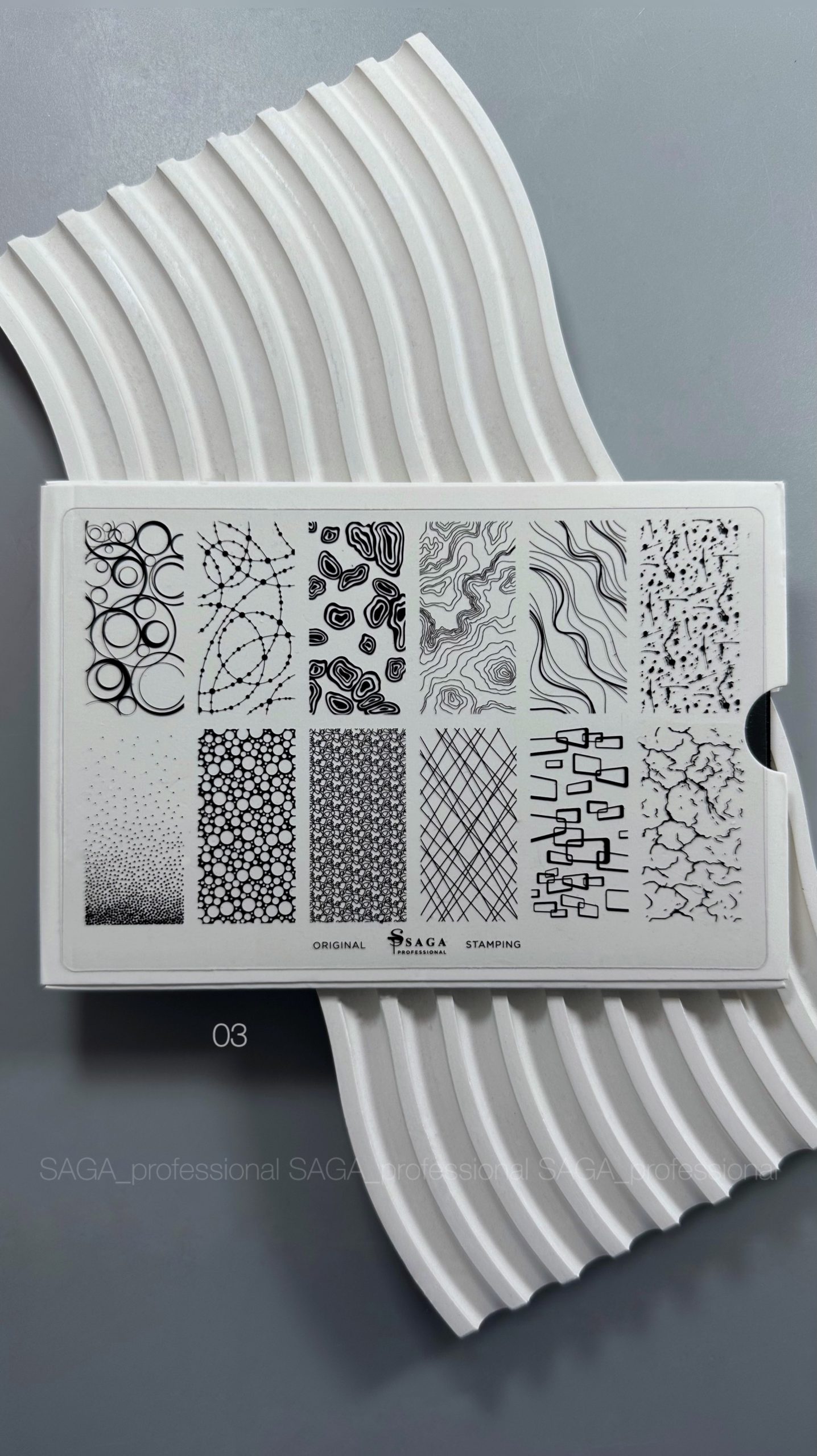 SAGA - PIASTRA PER STAMPING n.03 - ABSTRACTIONS