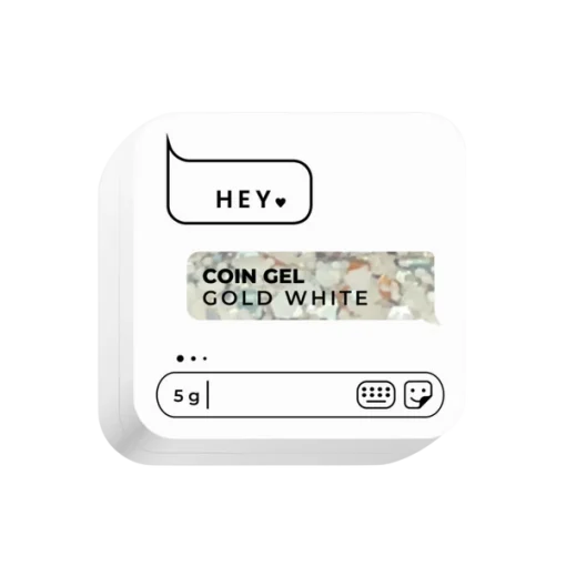 HEY LOVE - COIN GEL - GOLD WHITE - 5gr
