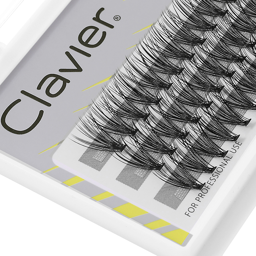 CLAVIER - CIGLIA A CIUFFETTI - DOPPIO VOLUME - BEDU2O - 14mm - immagine 2