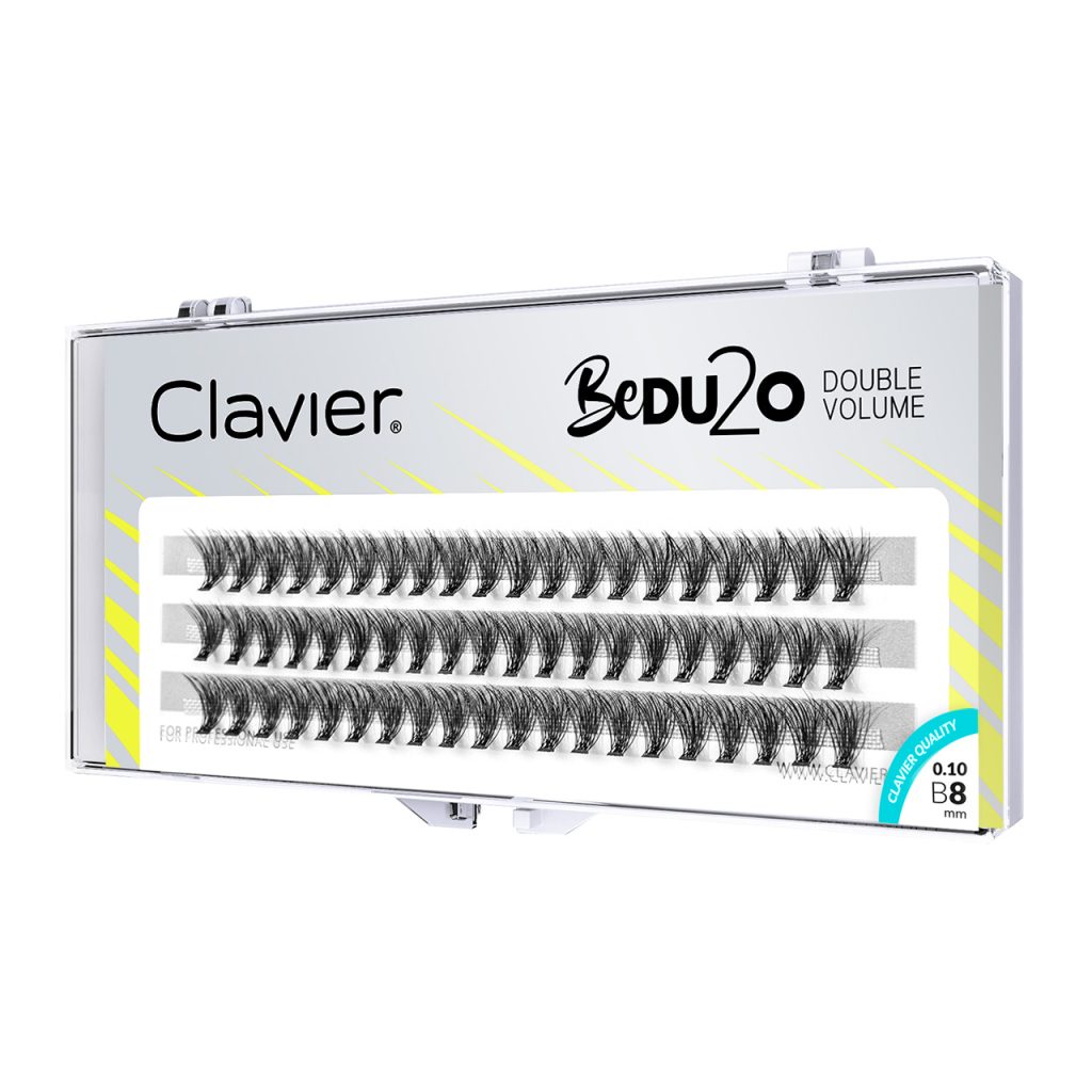 CLAVIER - CIGLIA A CIUFFETTI - DOPPIO VOLUME - BEDU2O - 8mm
