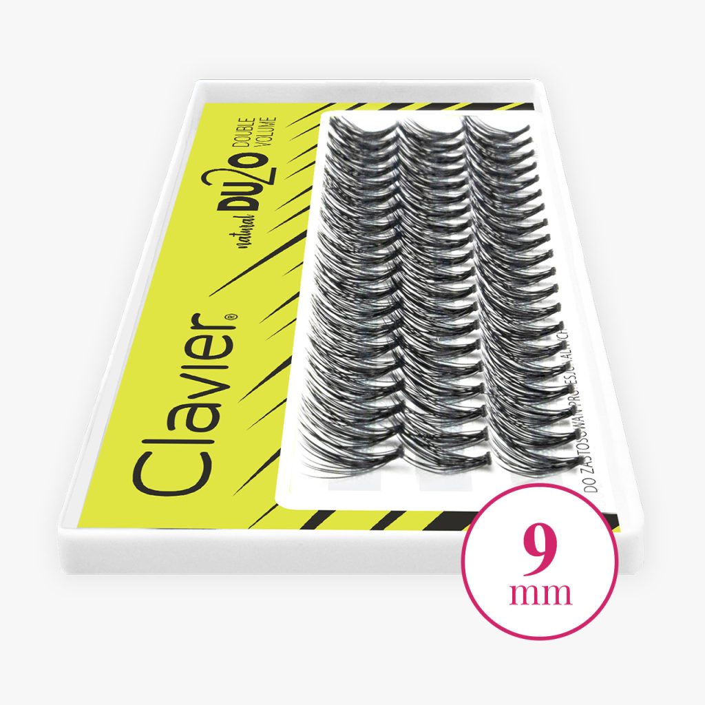 CLAVIER - CIGLIA A CIUFFETTI - DOPPIO VOLUME - DU2O -10mm - immagine 4