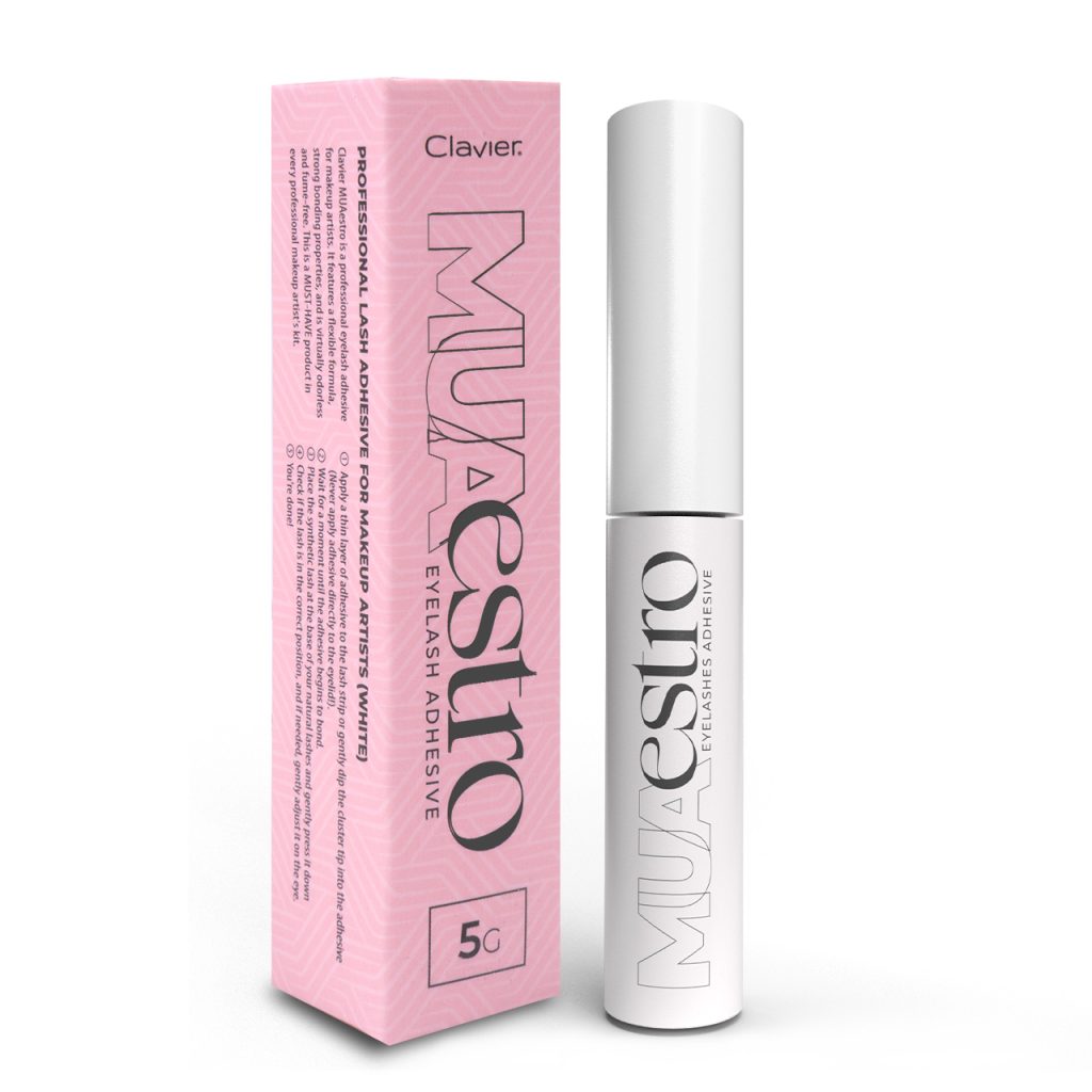 CLAVIER - COLLA TRASPARENTE PER CIGLIA - MUAestro - BIANCO