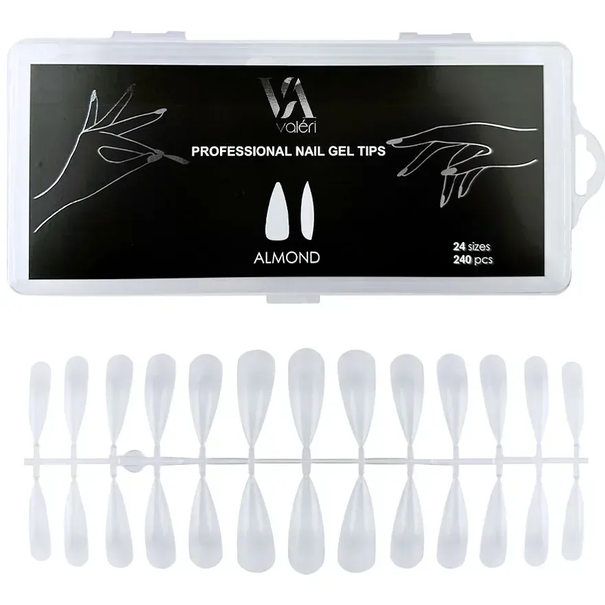VALERI - GEL TIPS - ALMOND - 240pcs