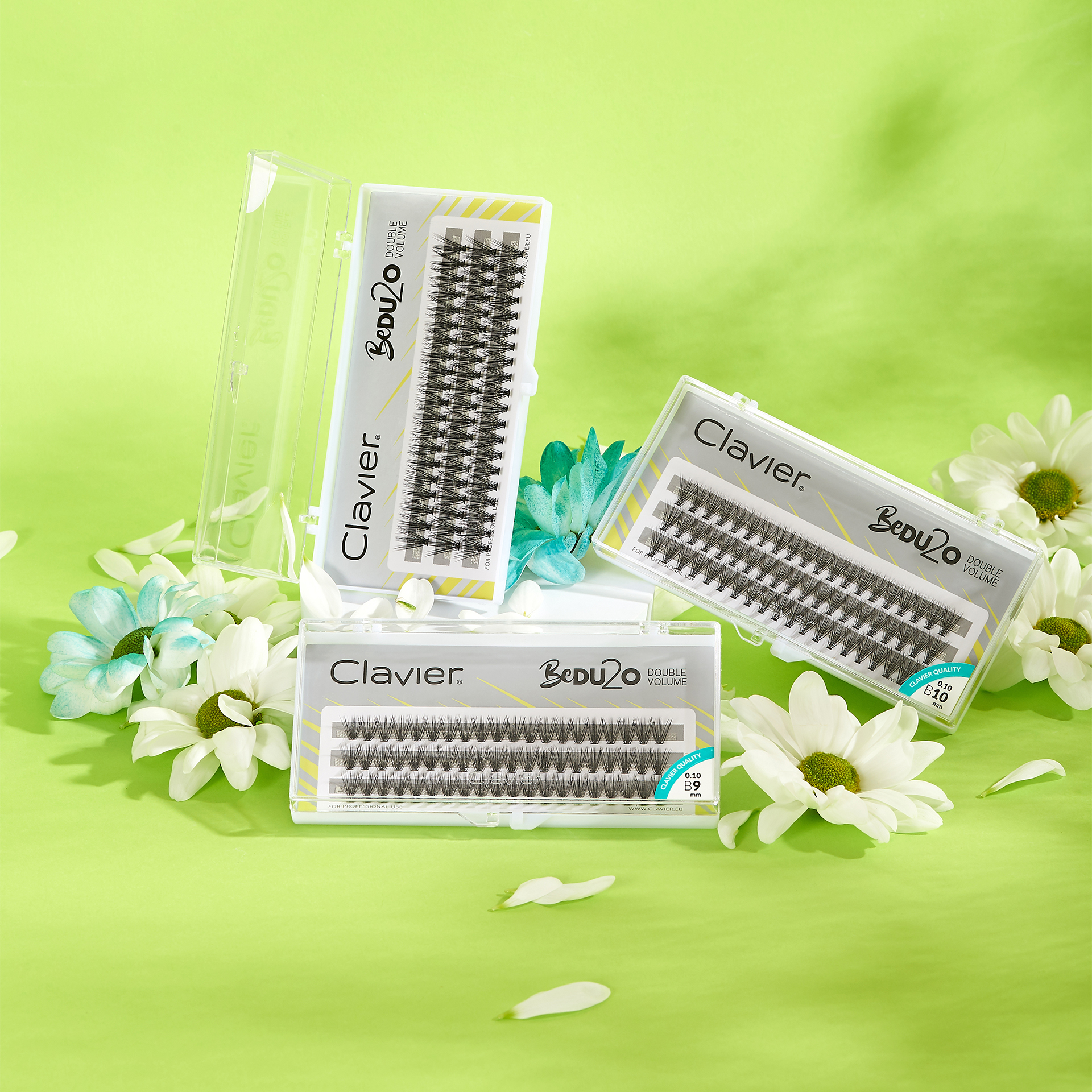 CLAVIER - CIGLIA A CIUFFETTI - DOPPIO VOLUME - BEDU2O - 13mm - immagine 3