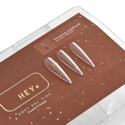 HEY LOVE - SOFT GEL TIPS - STILETTO MEDIUM - 500pcs
