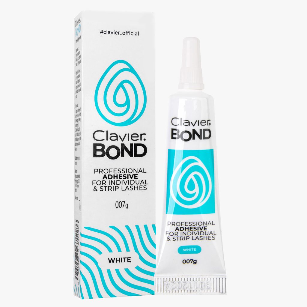 CLAVIER - COLLA PER CIGLIA FINTE - BOND - BIANCO