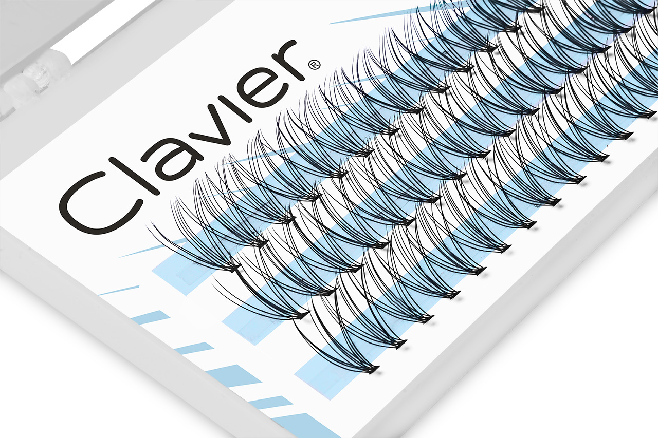 CLAVIER - CIGLIA A CIUFFETTI - CLASSIC - MIX 8/10/12mm - immagine 2