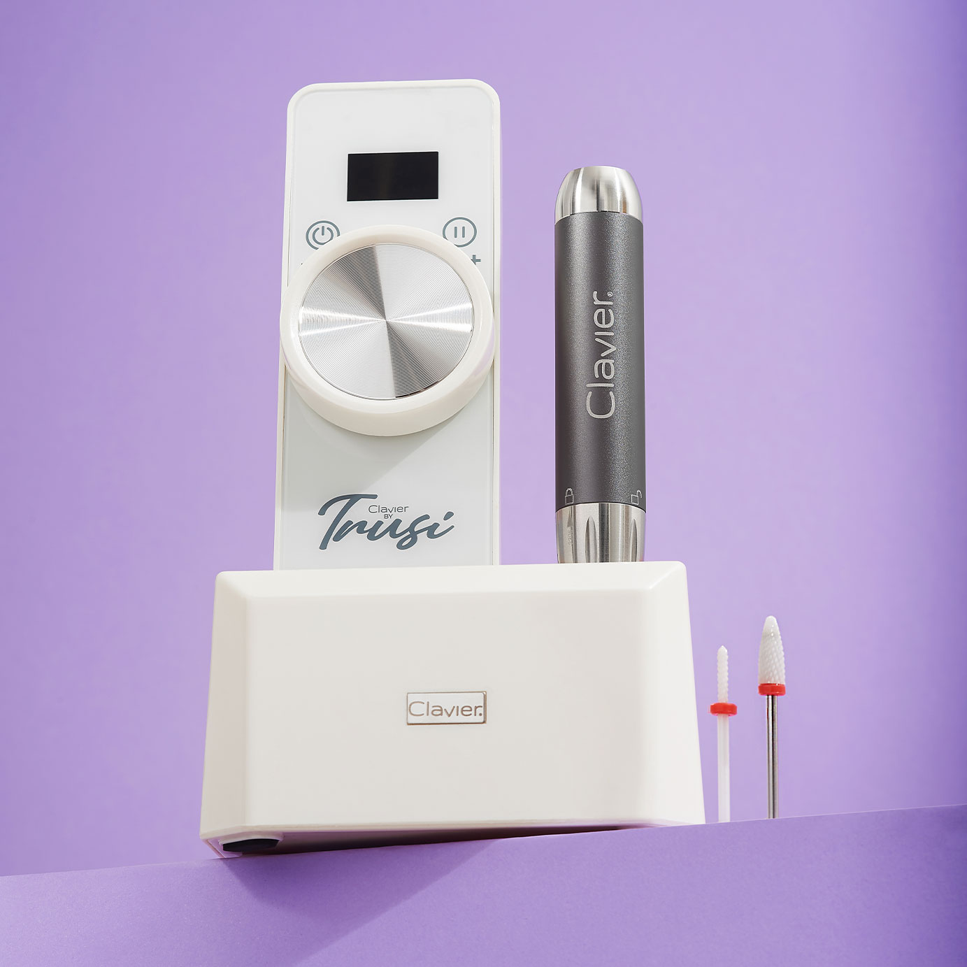 CLAVIER - FRESA PER UNGHIE PORTATILE By TRUSI - WHITE - immagine 2