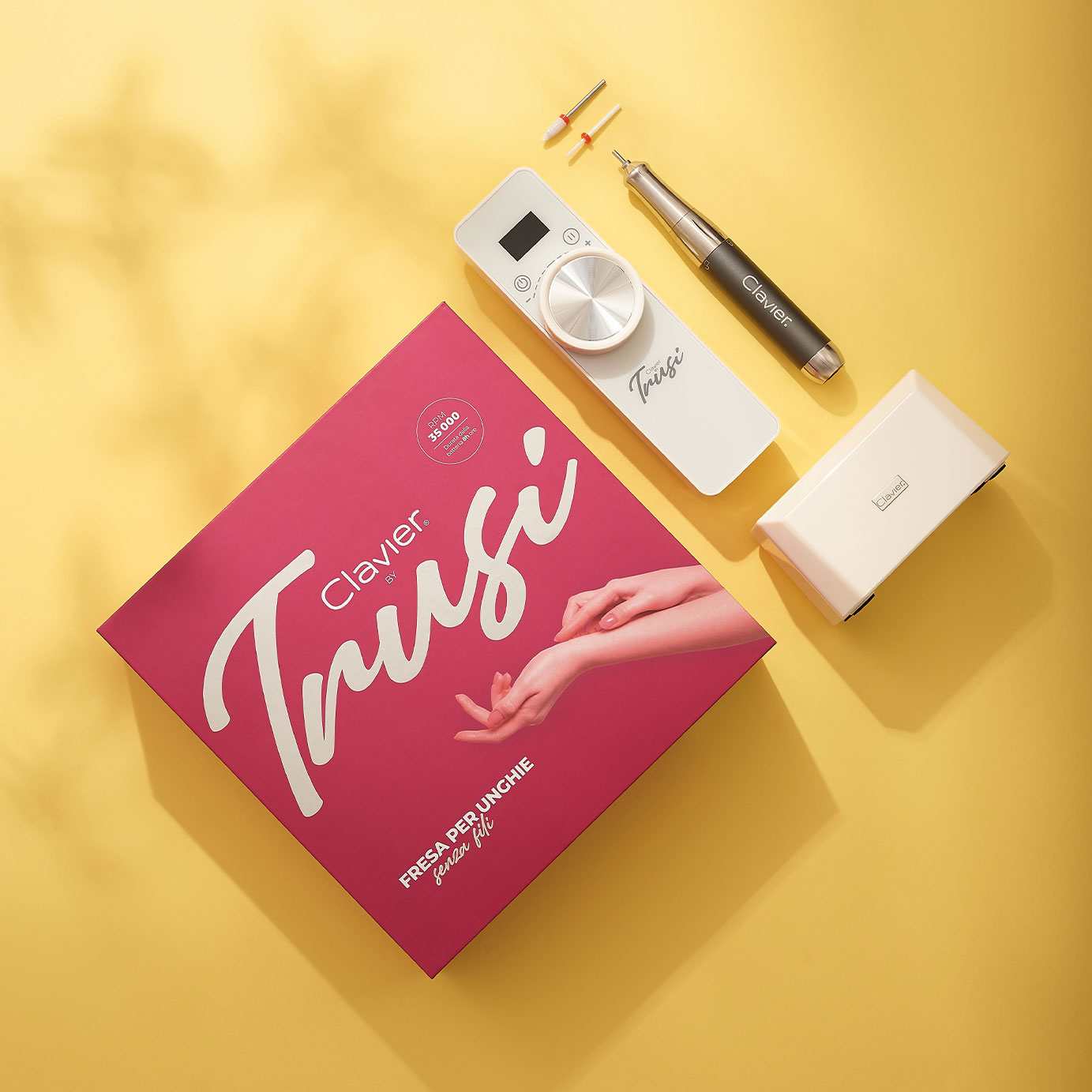 CLAVIER - FRESA PER UNGHIE PORTATILE By TRUSI - WHITE - immagine 3