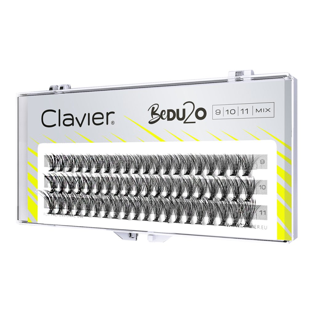 CLAVIER - CIGLIA A CIUFFETTI -DOPPIO VOLUME- BEDU2O -MIX 9-10-11