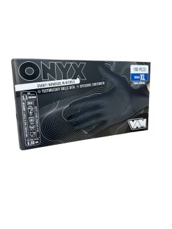 ONYX - GUANTI IN NITRILE NERO - 100pcs - TAGLIA XL