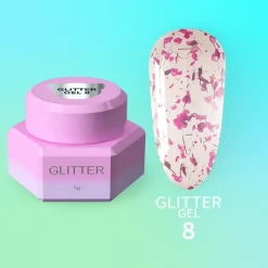 YOUARECUTE - GLITTER GEL n. 08 - 5ml (GEL CON FIORI)