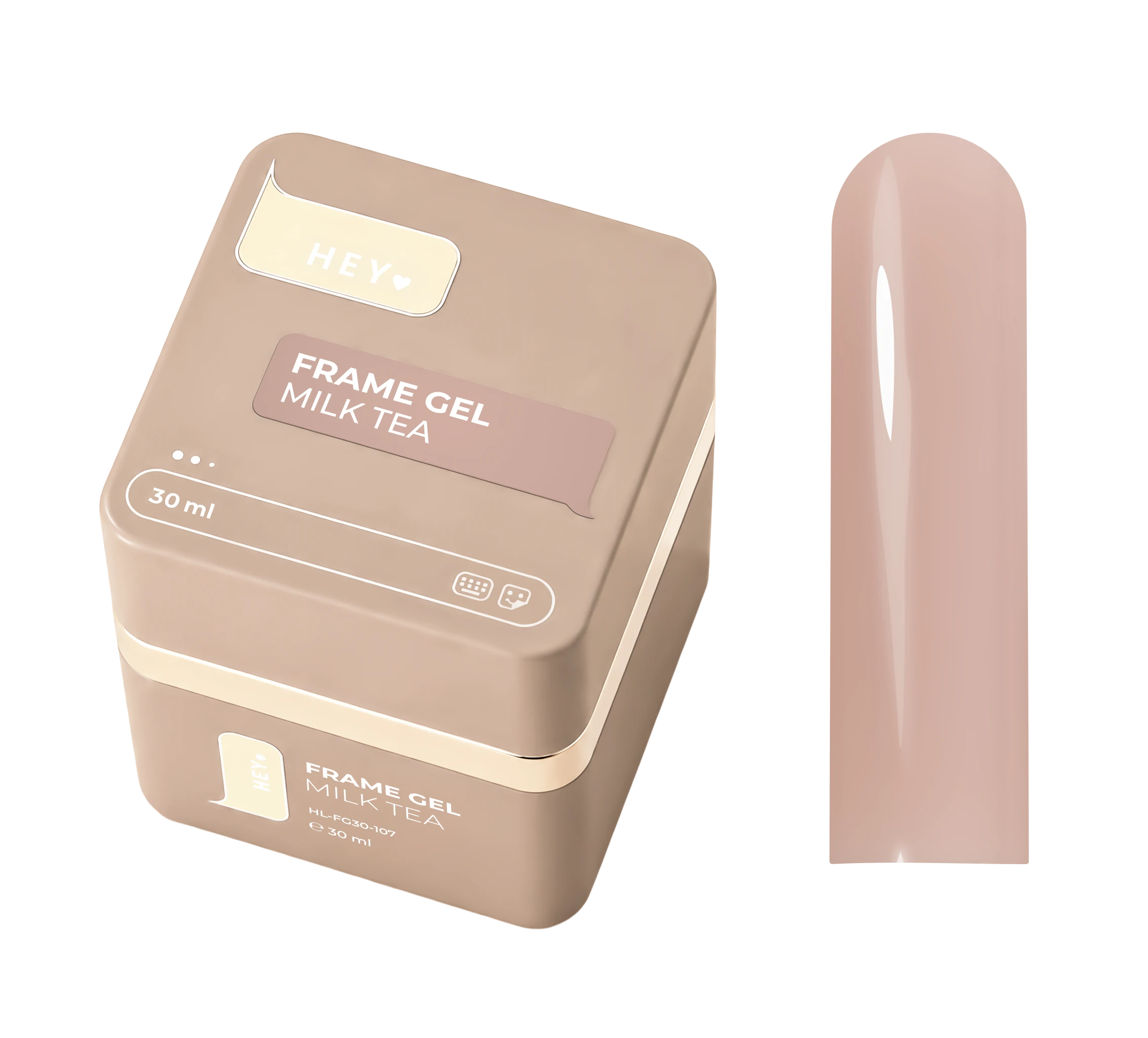 HEY LOVE - FRAME GEL PUMP - MILK TEA - 30ml
