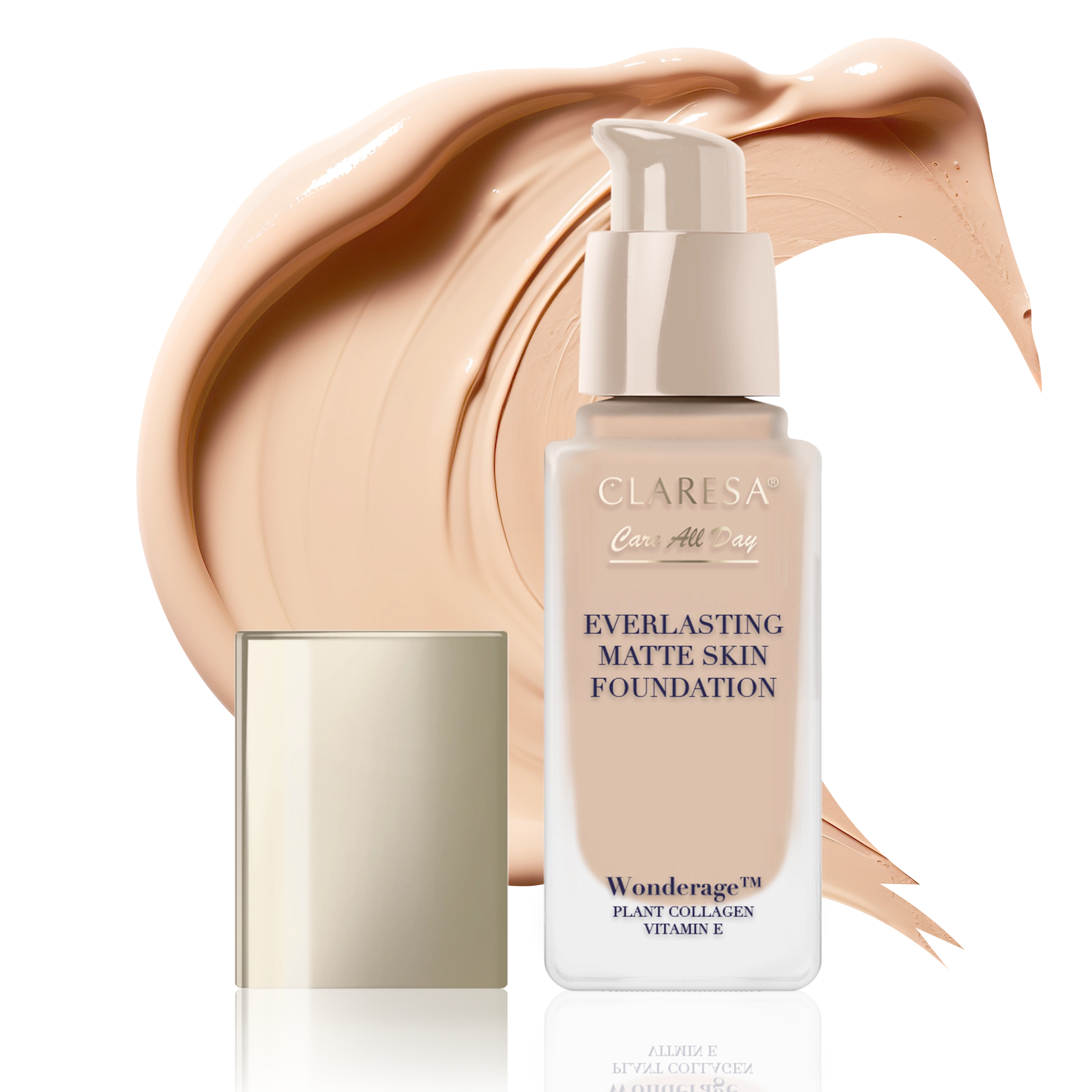 CLARESA - CARE ALL DAY - FONDOTINTA EVERLASTING MATTE - SAND